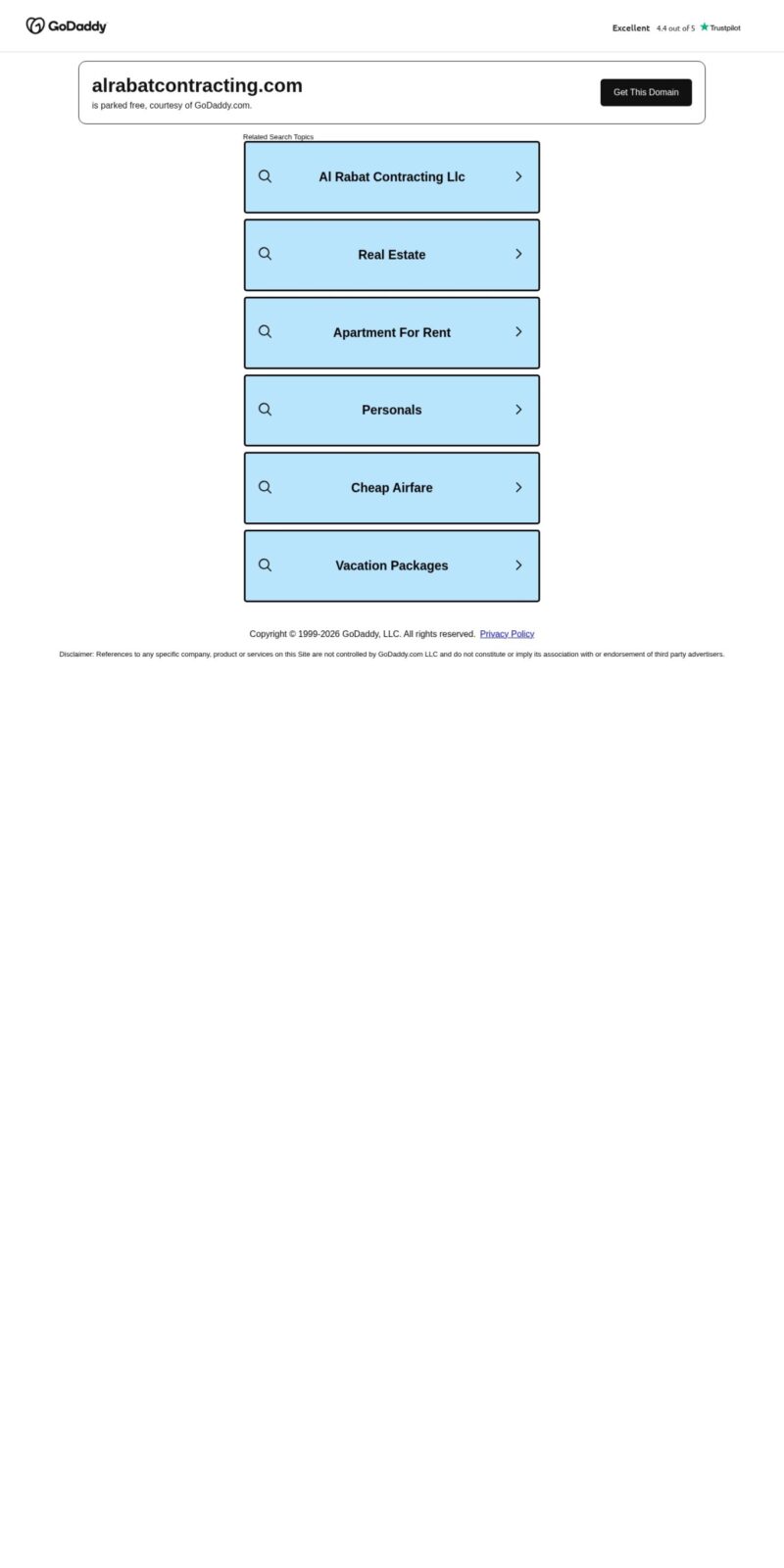 Al Rabat Building Contracting website screenshot