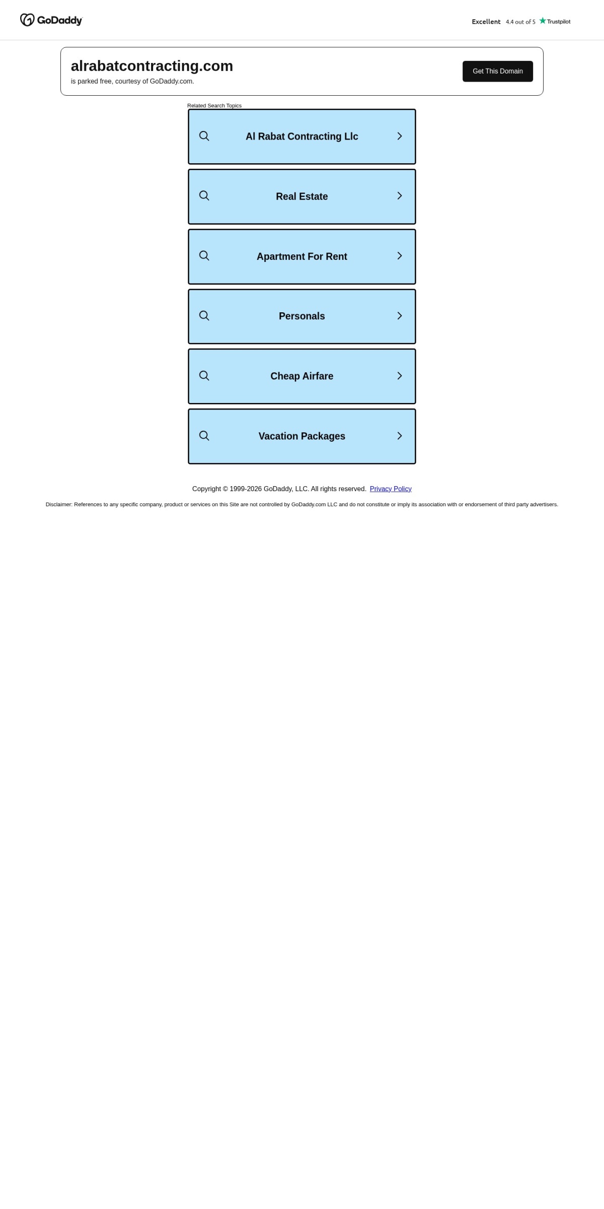 Al Rabat Building Contracting website screenshot