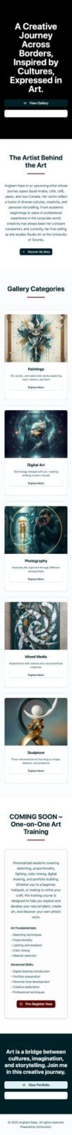 Angham Naas: Artist Portfolio · Mobile