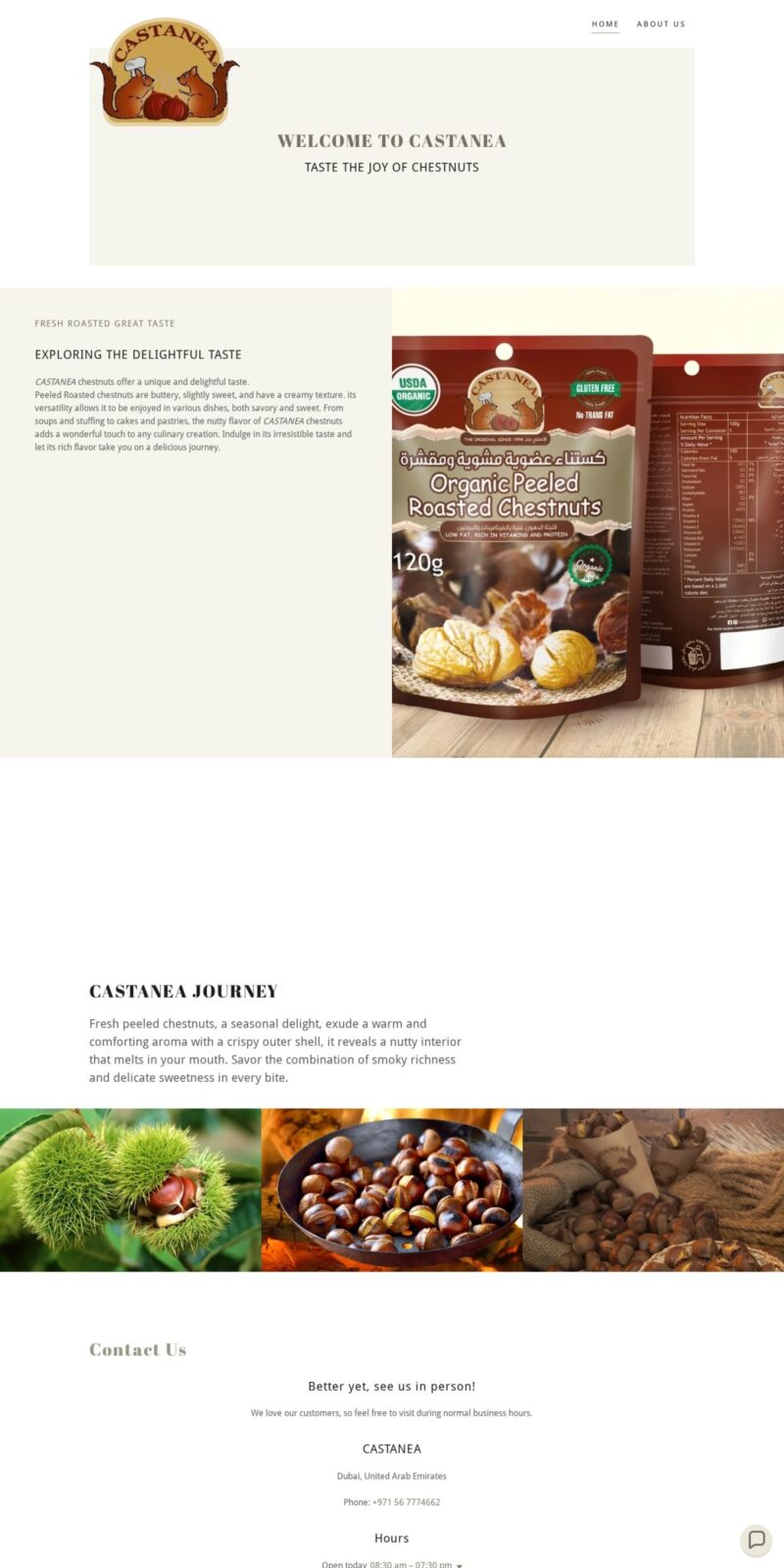 Castanea website screenshot