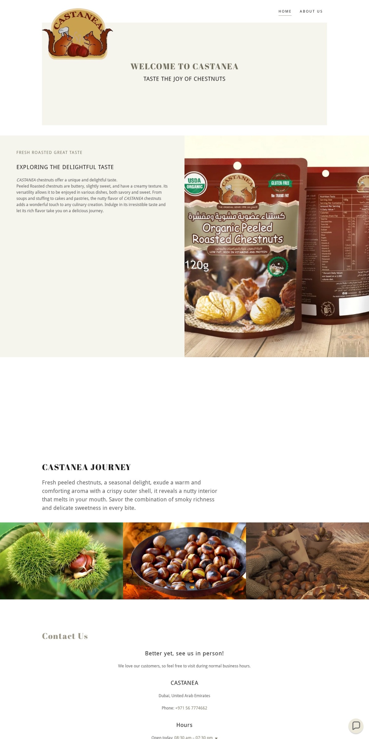 Castanea website screenshot
