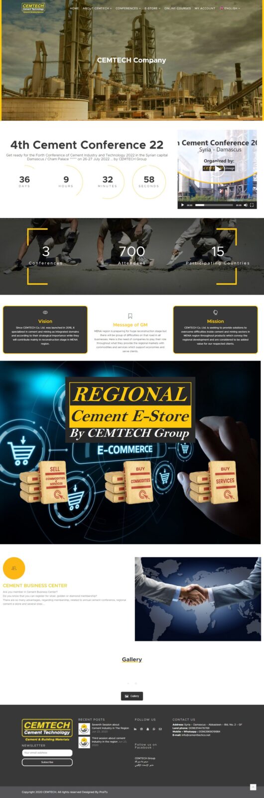 CEMTECH website screenshot