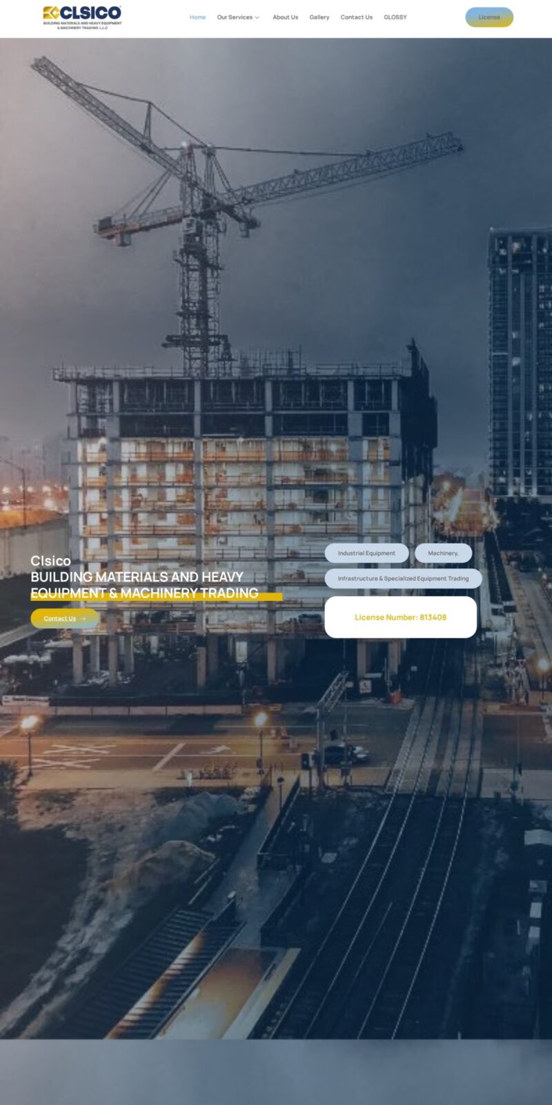 Clsico Building Materials & Heavy Equipment website screenshot
