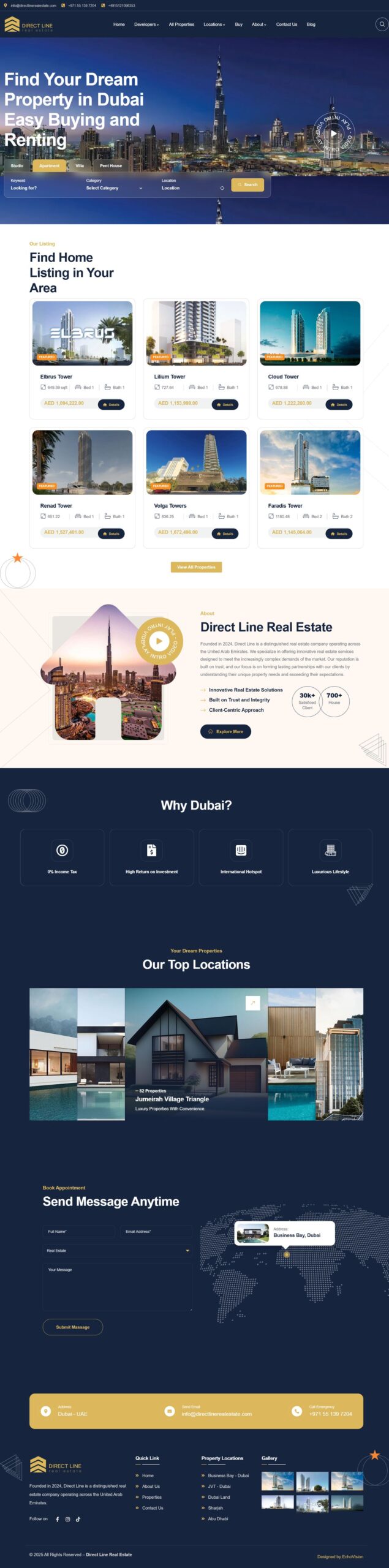 Direct Line Real Estate website screenshot
