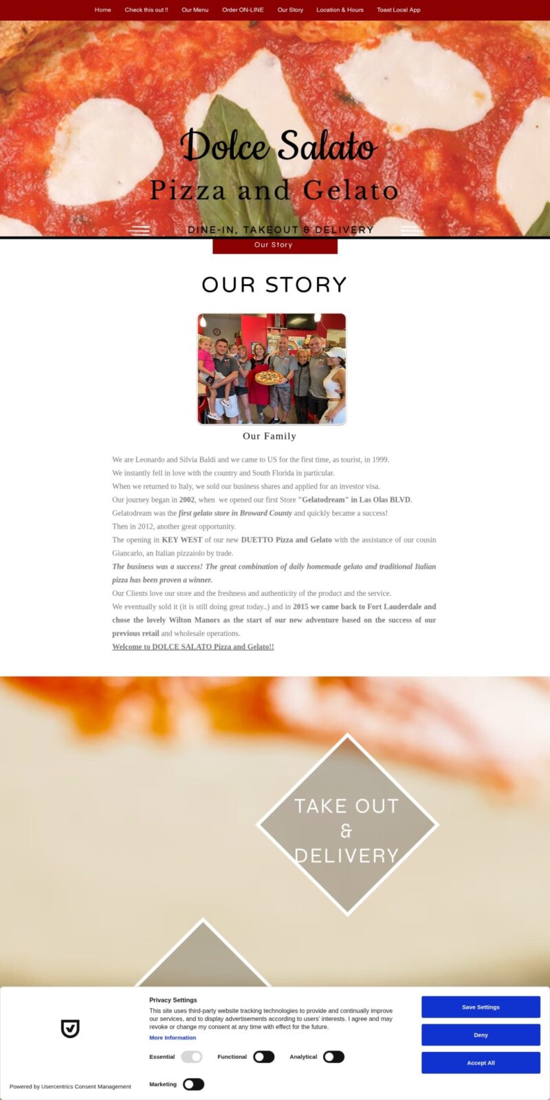 Dolce & Salato website screenshot