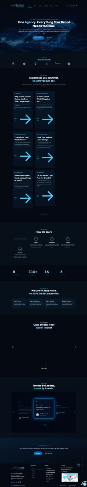 EchoVision Digital Marketing website screenshot