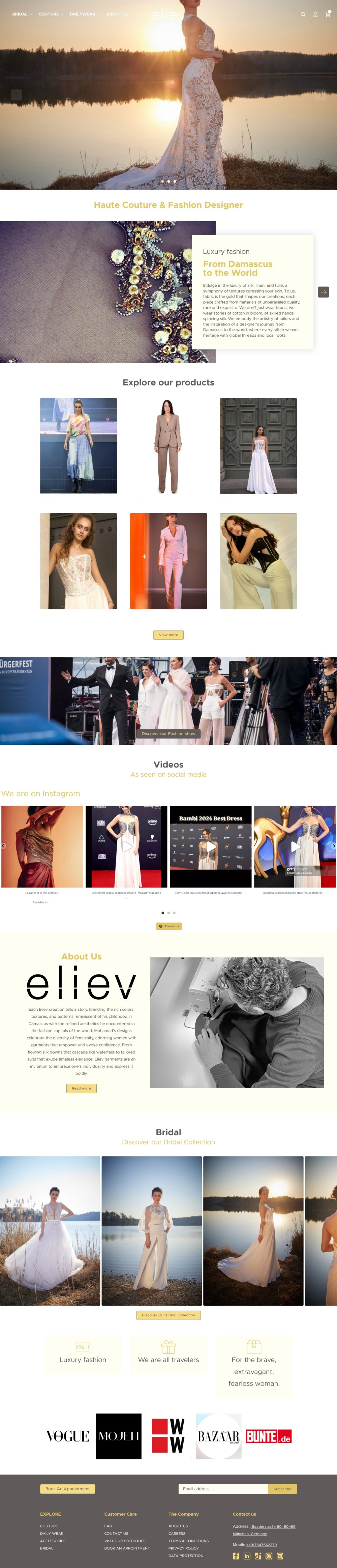 Eliev website screenshot