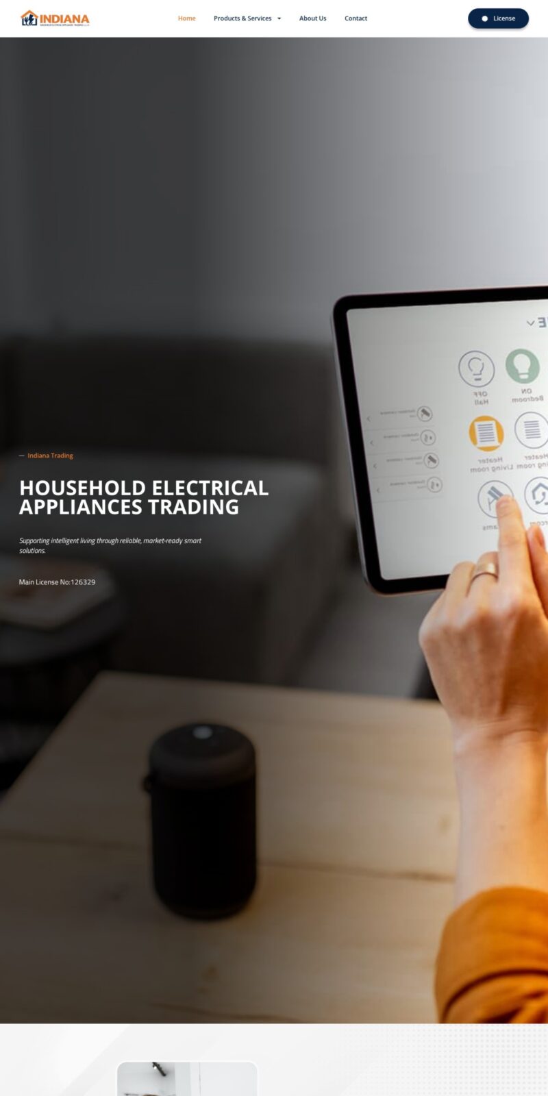 Indiana Household Electrical Appliances Trading website screenshot