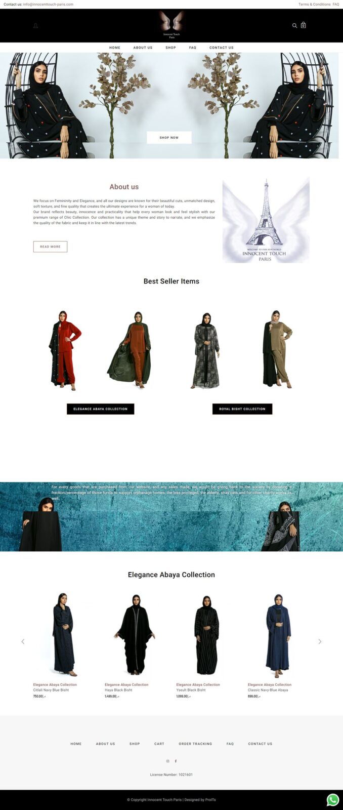 Innocent Touch Paris website screenshot