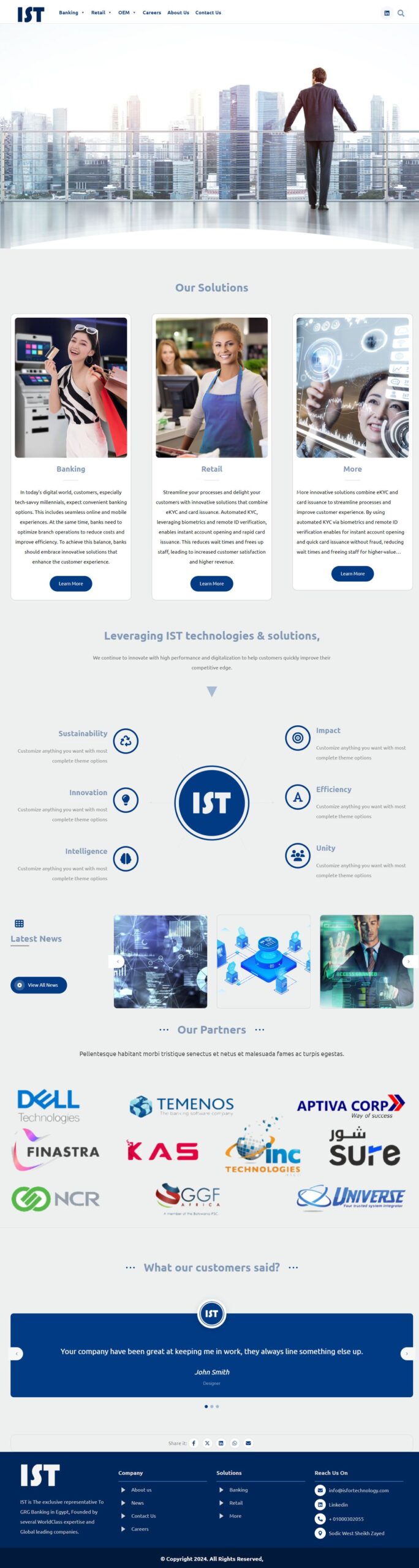 IST website screenshot