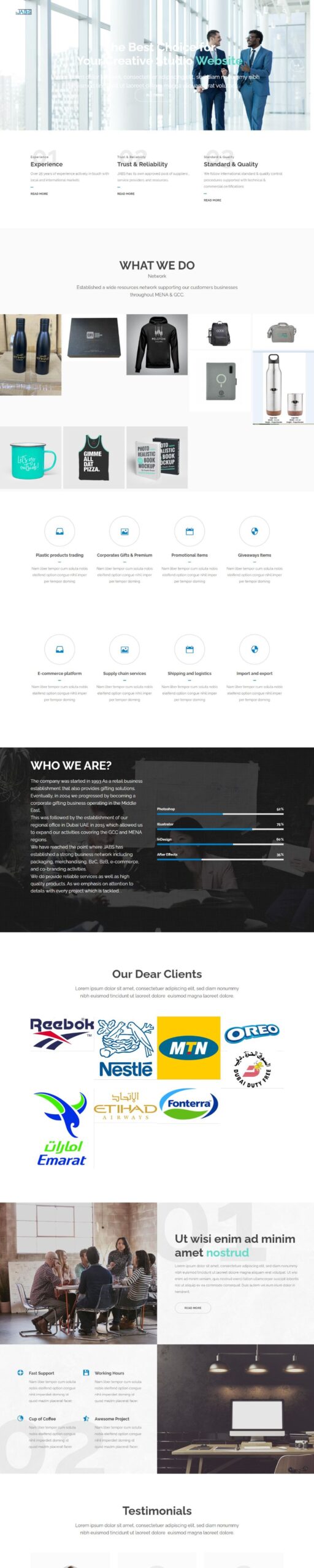 JABS Trading website screenshot