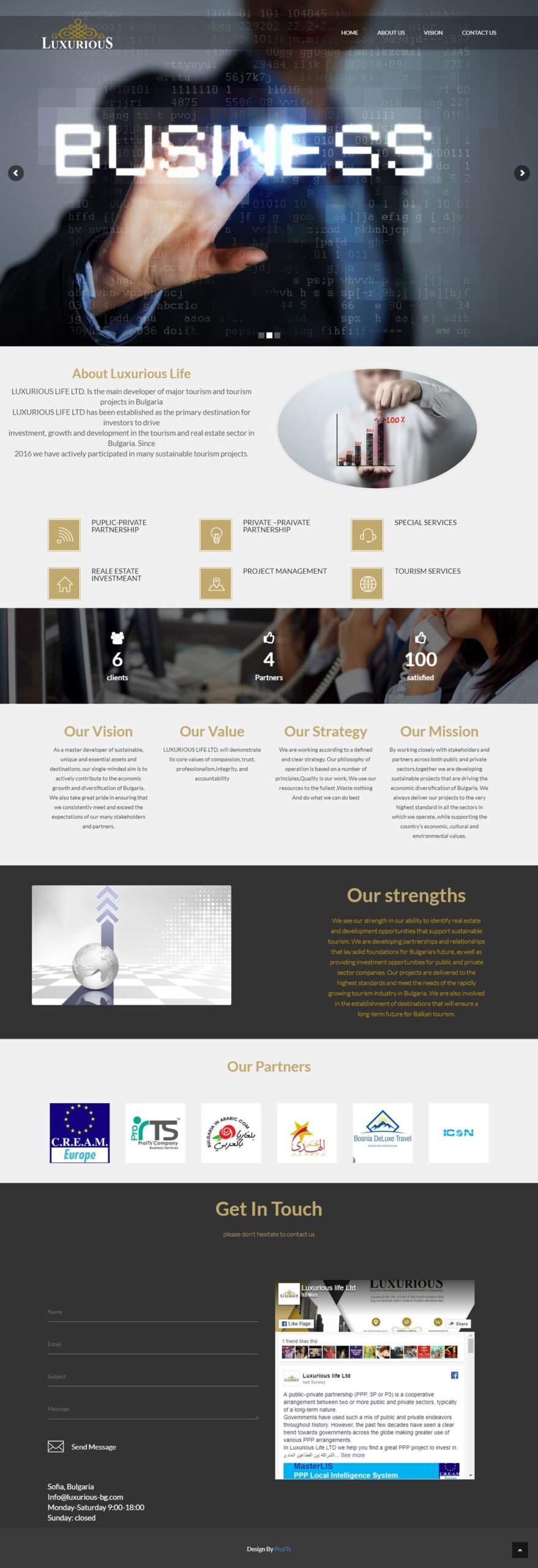 Luxurious Life website screenshot