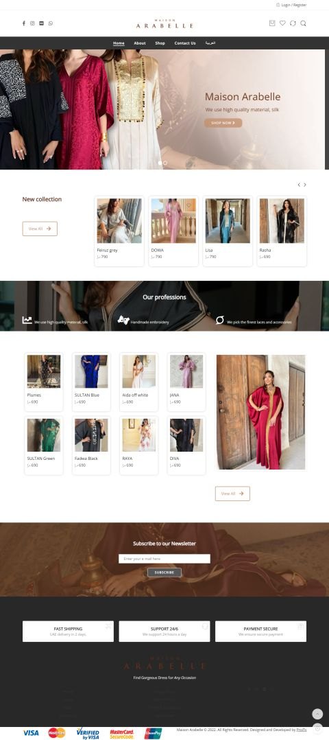 Maison Arabelle website screenshot