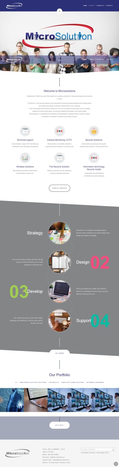 MicroSolutions website screenshot
