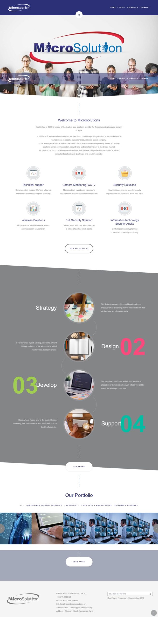 MicroSolutions website screenshot