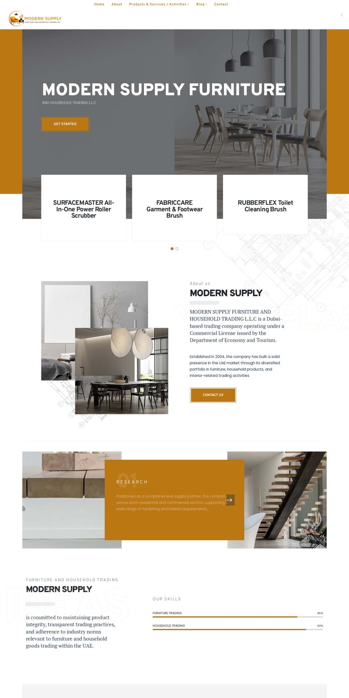 Modern Supply Furniture & Household Trading website screenshot