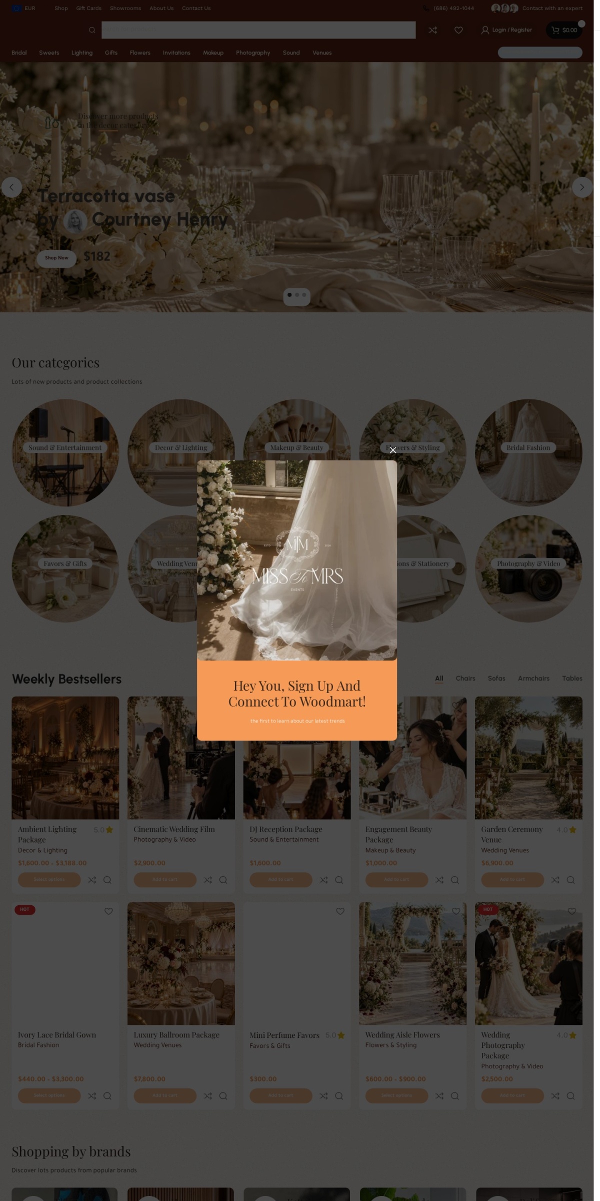 Miss To Mrs Events website screenshot