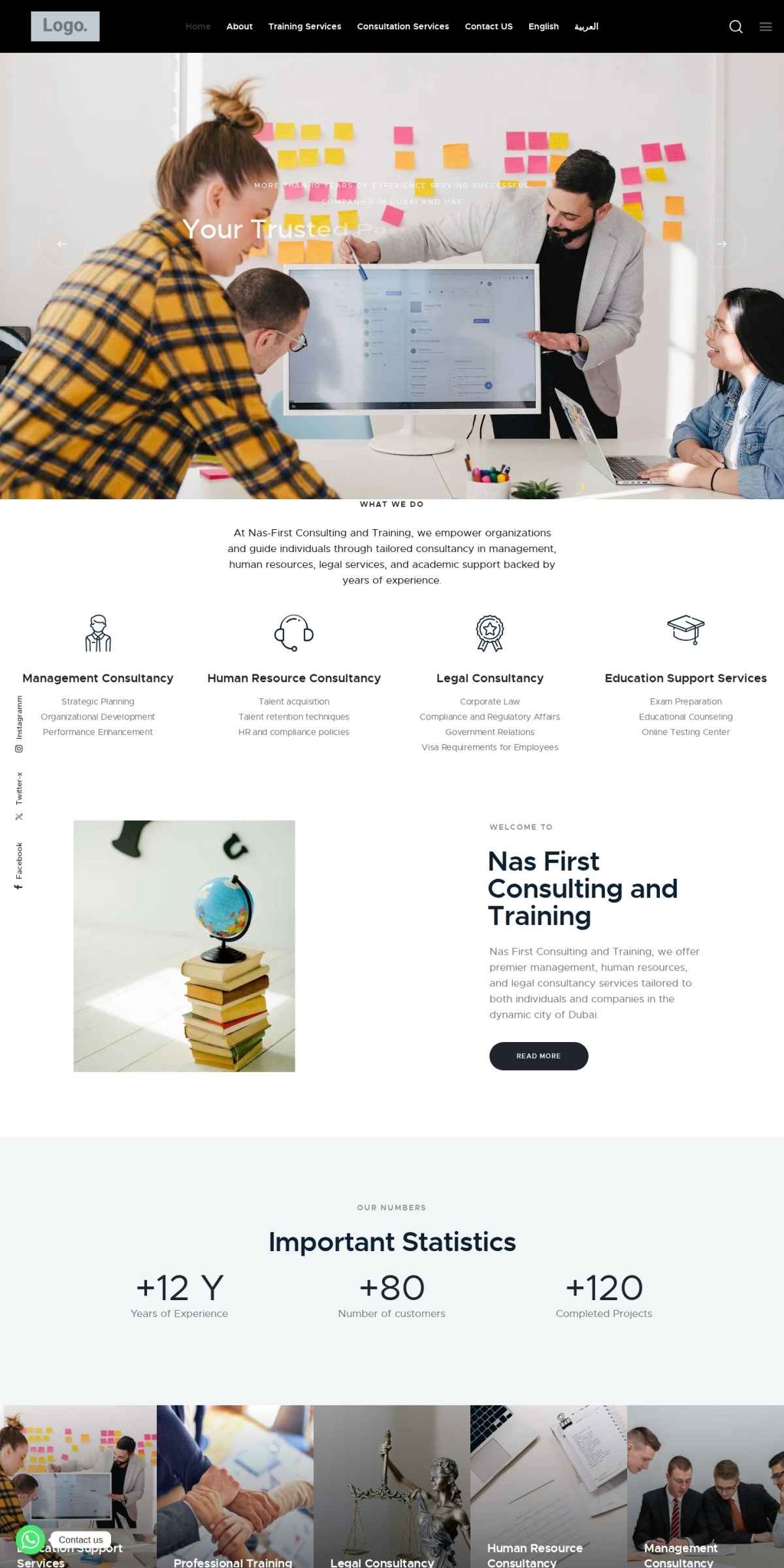 Nas-First Consultancy website screenshot