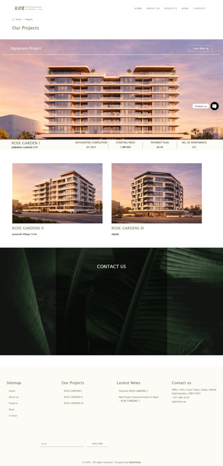 Roz · Projects page