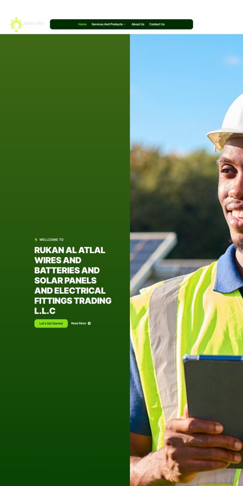Rukan Al Atlal Wires & Electrical Fittings Trading website screenshot