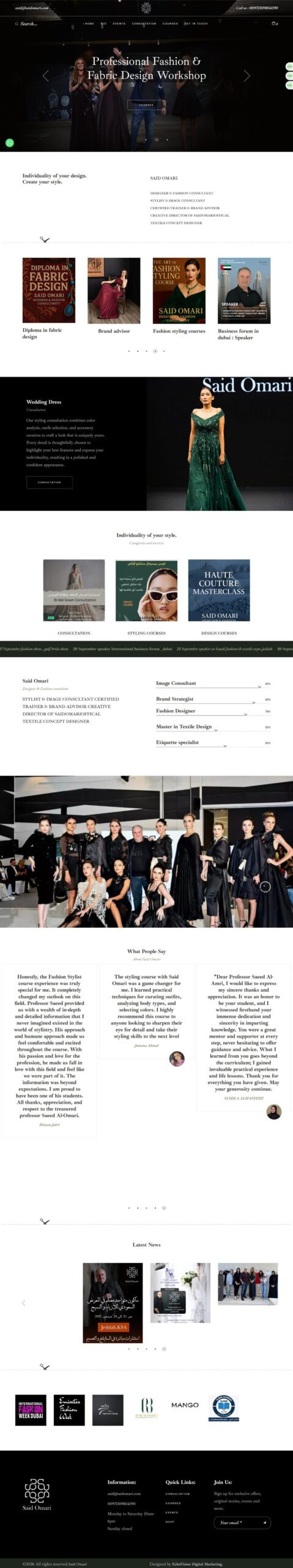 Said Omari website screenshot