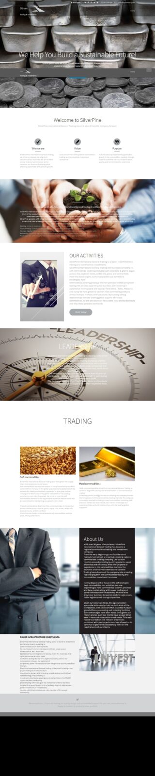 SilverPine International General Trading website screenshot