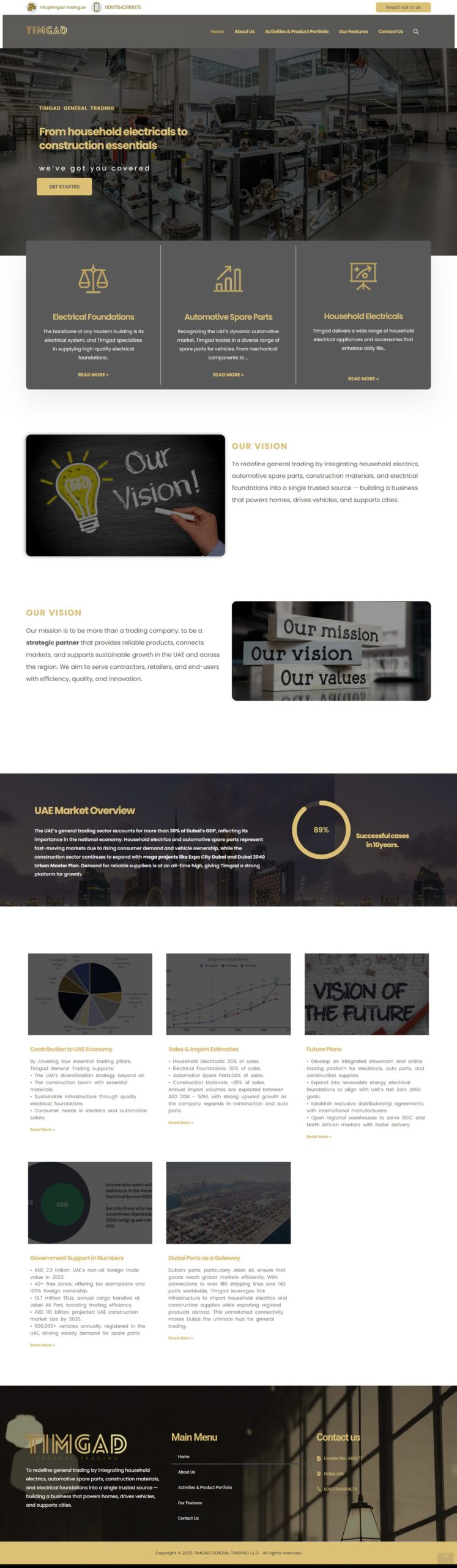 Timgad General Trading website screenshot