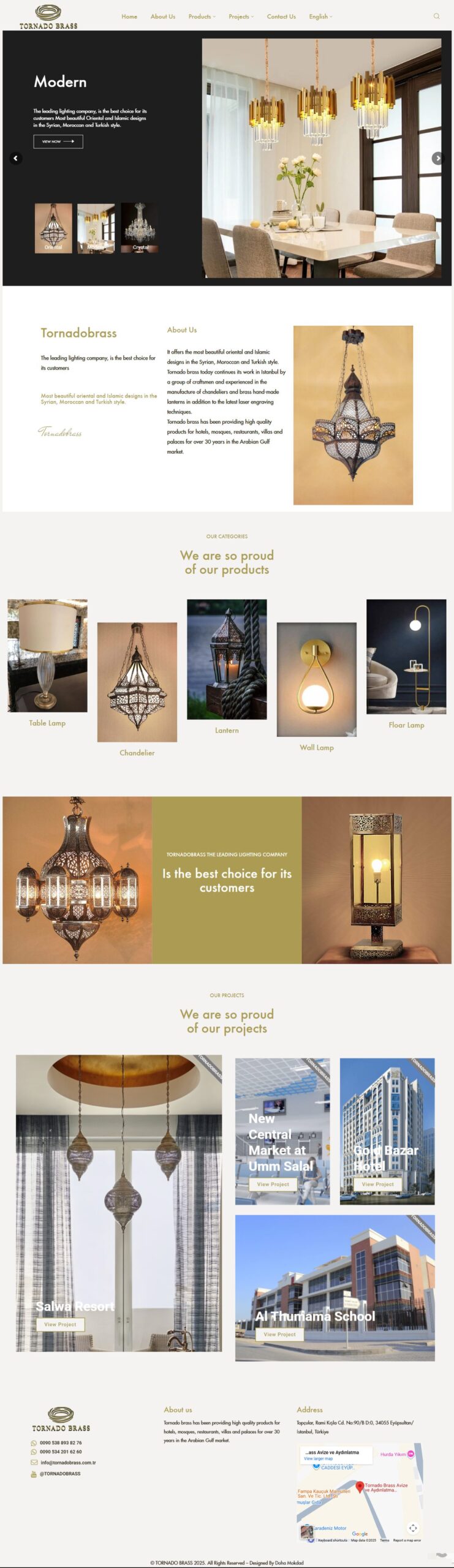 Tornado Brass website screenshot