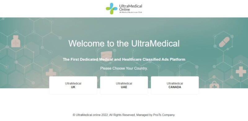 UltraMedical Online website screenshot