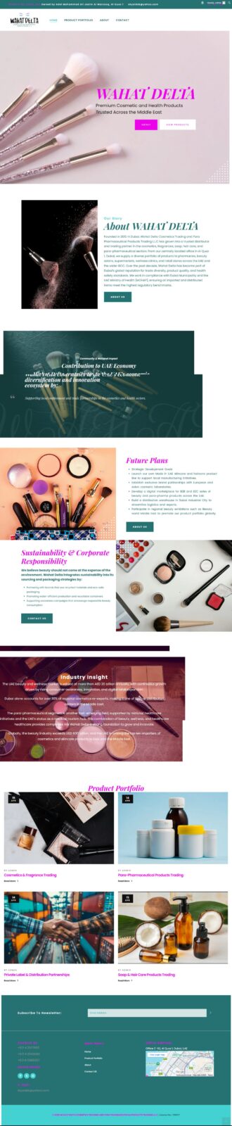Wahat Delta Cosmetics Trading & Para Pharmaceutical Products Trading website screenshot